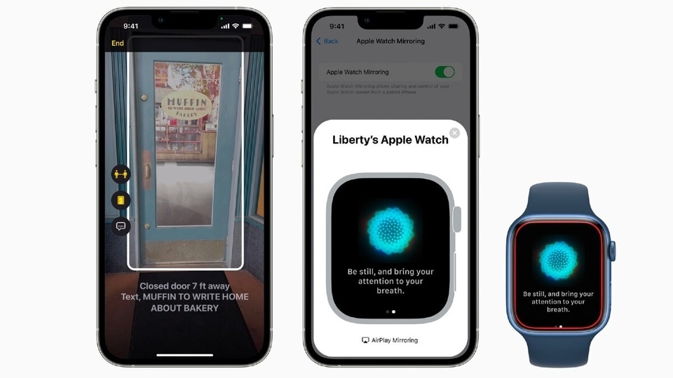 Apple adds Door Detection and Apple Watch Mirroring features as part of its latest Accessibility features.