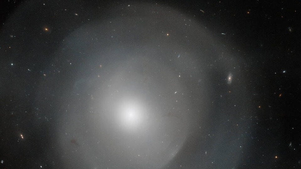 NASA Hubble Telescope has captured an elliptical galaxy that has a series of complex layered shells.