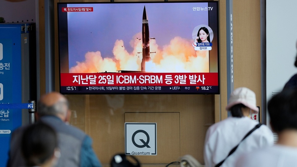 South Korea’s military said it detected the missiles being fired between 9:08 a.m. and 9:43 a.m. from four different sites Missiles