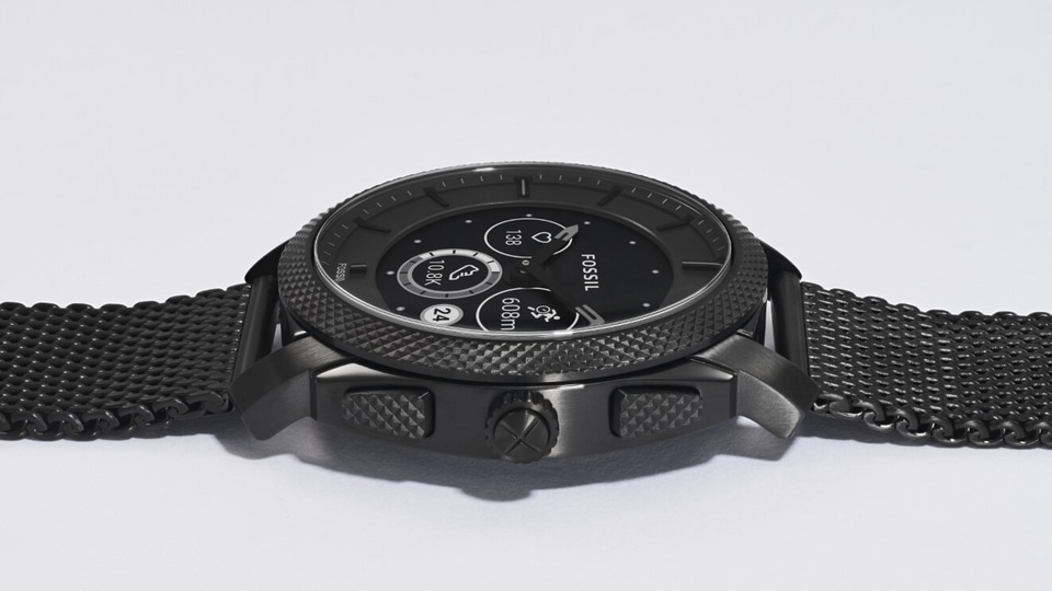 Stella Gen 6 Hybrid Smartwatch Black Leather