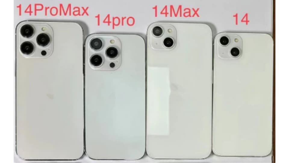 Apple iPhone 14 series dummy units emerge with no iPhone 14 mini to be seen  -  News