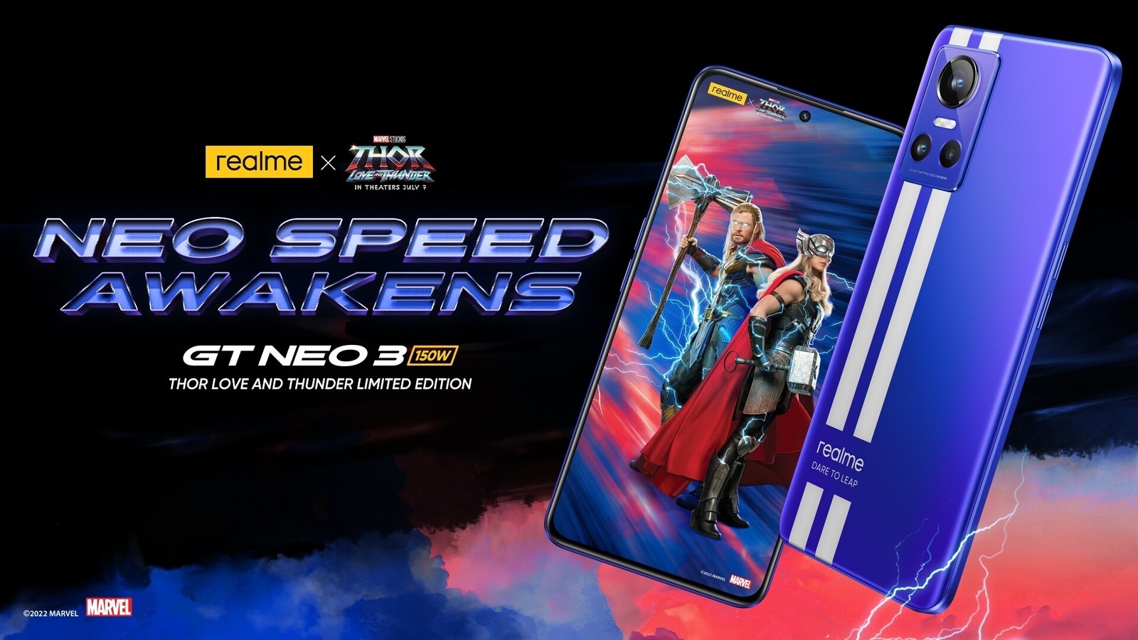 Users can pre-order Realme GT NEO 3 150W Thor: Love and Thunder Limited Edition on 7th July, 12PM onwards from realme.com. Realme GT NEO 3 150W Thor: Love and Thunder Limited Edition
