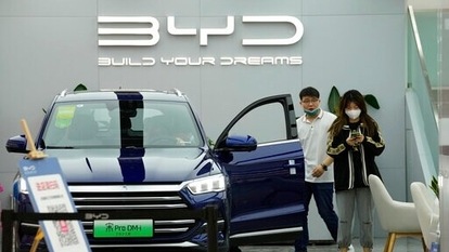 BYD Co. shares sank the most in nearly two years. 