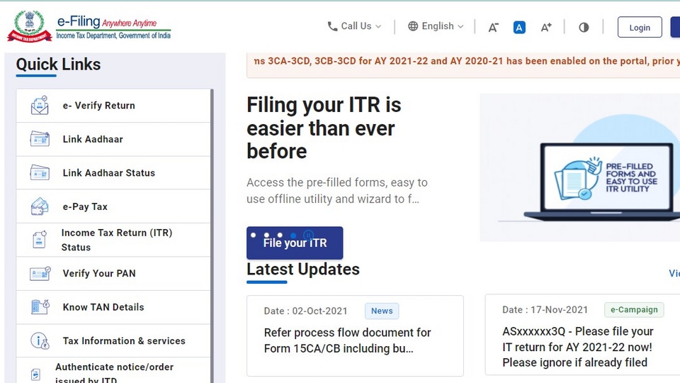 File Income Tax Return For FY 2021 22 Now Online To Avoid Rs 5000 