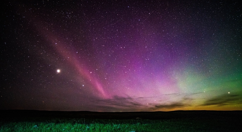 Solar storm created stunning green and purple auroras across Canada and UK. 