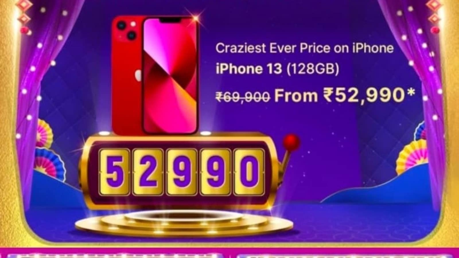 Flipkart Big Billion Days Sale Grab iPhone 13 priced at just Rs. 52990
