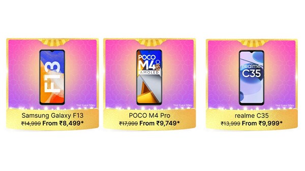 Bring home the Samsung Galaxy F13, POCO M4 Pro and the realme C35 for anywhere between  <span class='webrupee'>₹</span>7,000 to  <span class='webrupee'>₹</span>10,000.
