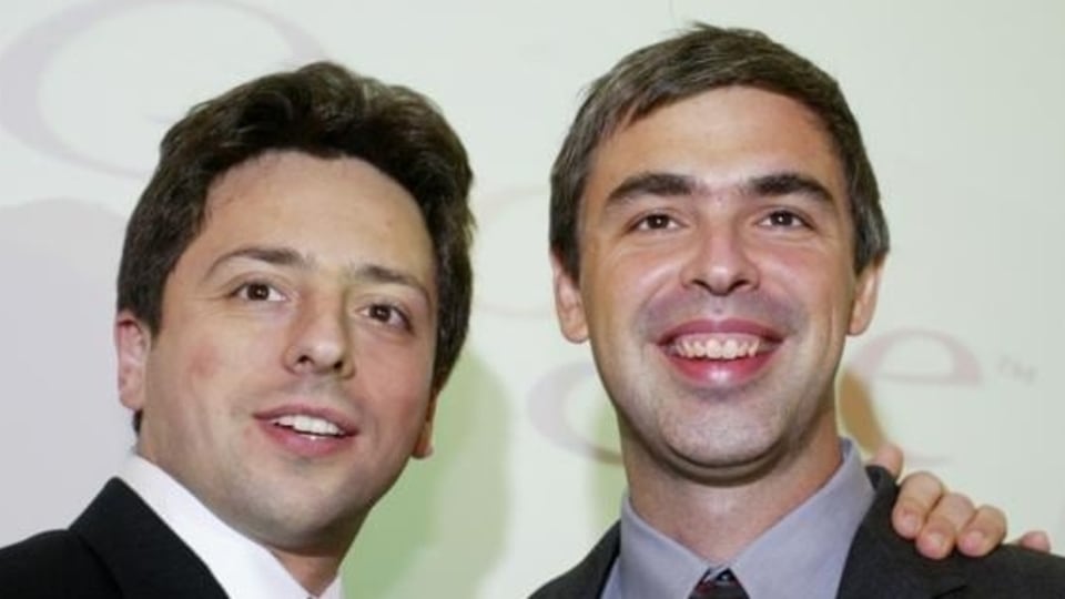 Google founders Sergey Brin (left) and Larry Page. 