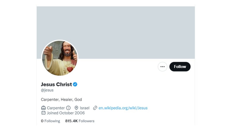 Jesus Christ parody account