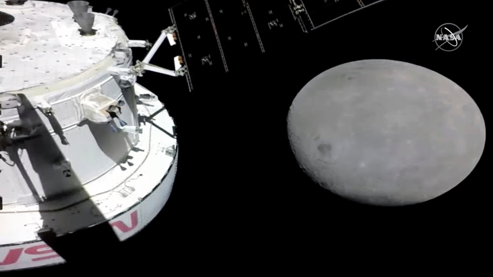 NASA's Orion capsule's cameras sent back a picture of the world — a tiny blue orb surrounded by blackness. NASA Orion Capsule