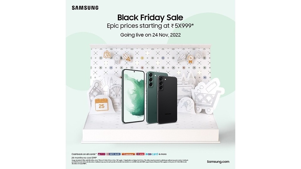 Samsung is offering jaw dropping deals and unbelievable offers on the entire Samsung Galaxy S22 series s from November 24 to November 28.