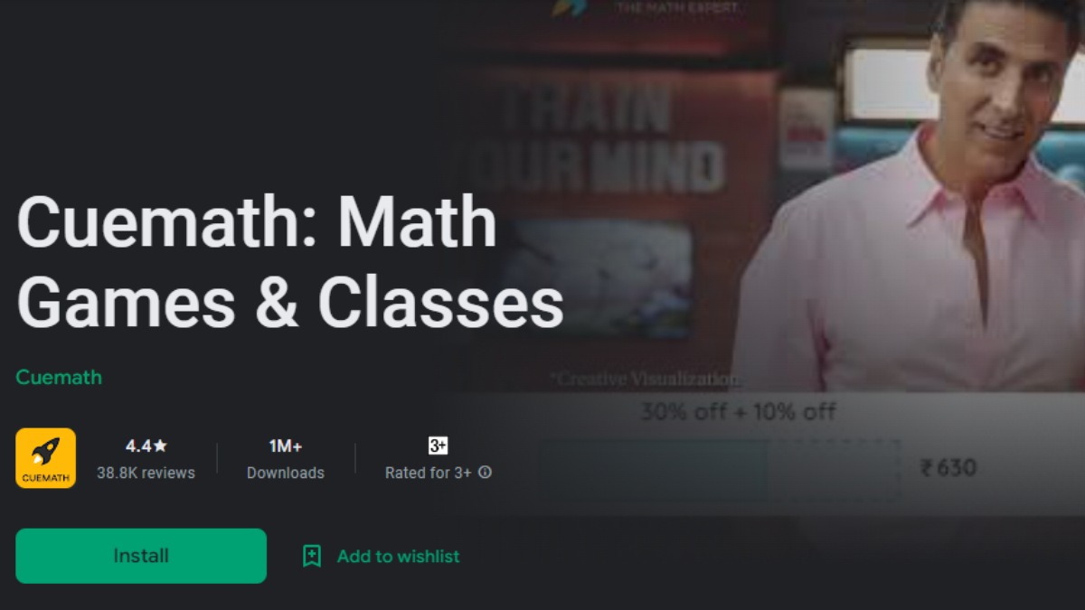 Cuemath: Math Games and Classes: Cuemath app is a free learning app for kids from Kindergarten to Class 10 and offers brain training, live online classes with expert math tutors, math games and other tools for kids to build problem-solving skills and elevate their IQ. The app has more than 1 million downloads on Google Play. Cuemath: Math Games and Classes