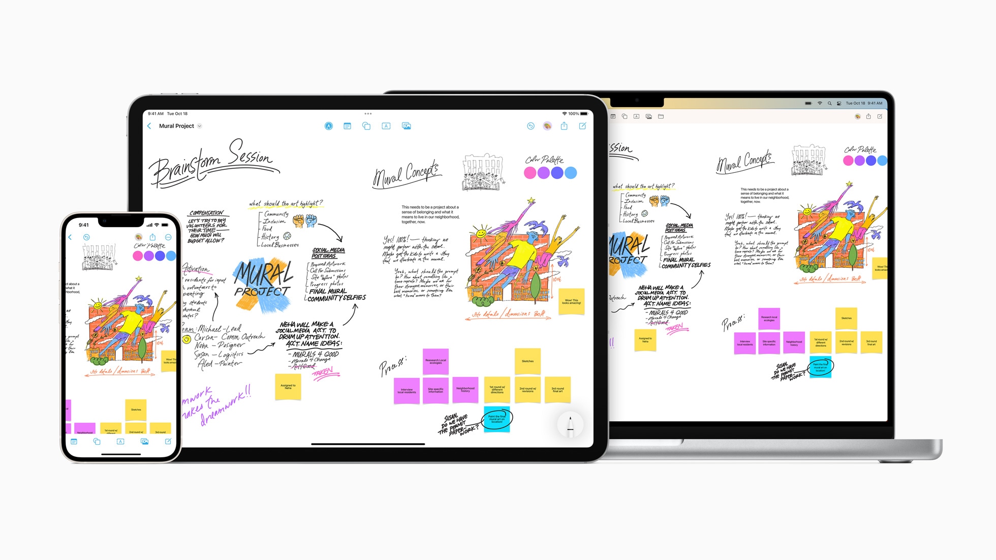 The Freeform App - The new Freeform app is a productivity tool which can be used by the iPhone users to add post-it notes, shapes, files, links, scans, photos and videos, audio, typed text, and more. Users can plan projects, brainstorm ideas, create inspiration boards, and more using the intuitive app. Apple Freeform