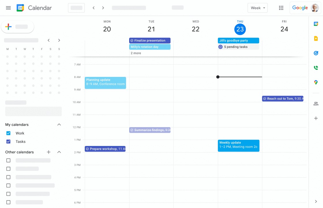 Set up working hours, location: One way of keeping track of your work hours, is marking them on Google Calendar. If someone tries to schedule a meeting with you outside, say, 9am to 5pm, they will be notified. You can also set a working location, since “going to work” doesn’t necessarily mean heading to the office. Google Calendar