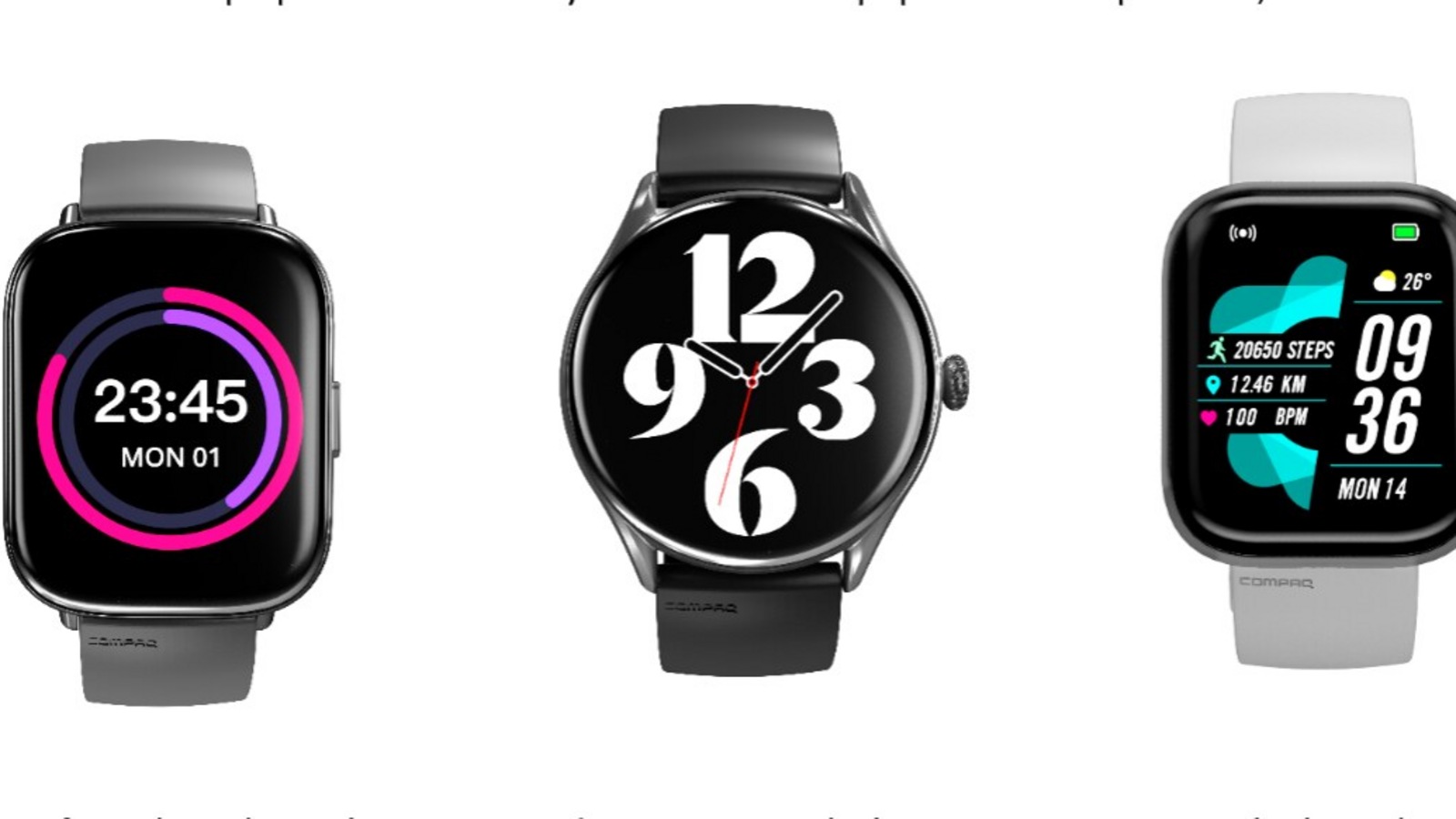 Compaq enters the smartwatch world with QWatch series; Range starts at ...