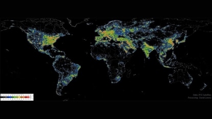 Light Pollution (March 8) - The picture shows artificial brightness present in the night sky, which makes observing celestial objects such as stars, planets and others, increasingly difficult. Parts of the US and Western Europe have artificial night sky glow which is nearly 10 times the natural light in the night sky. Light pollution