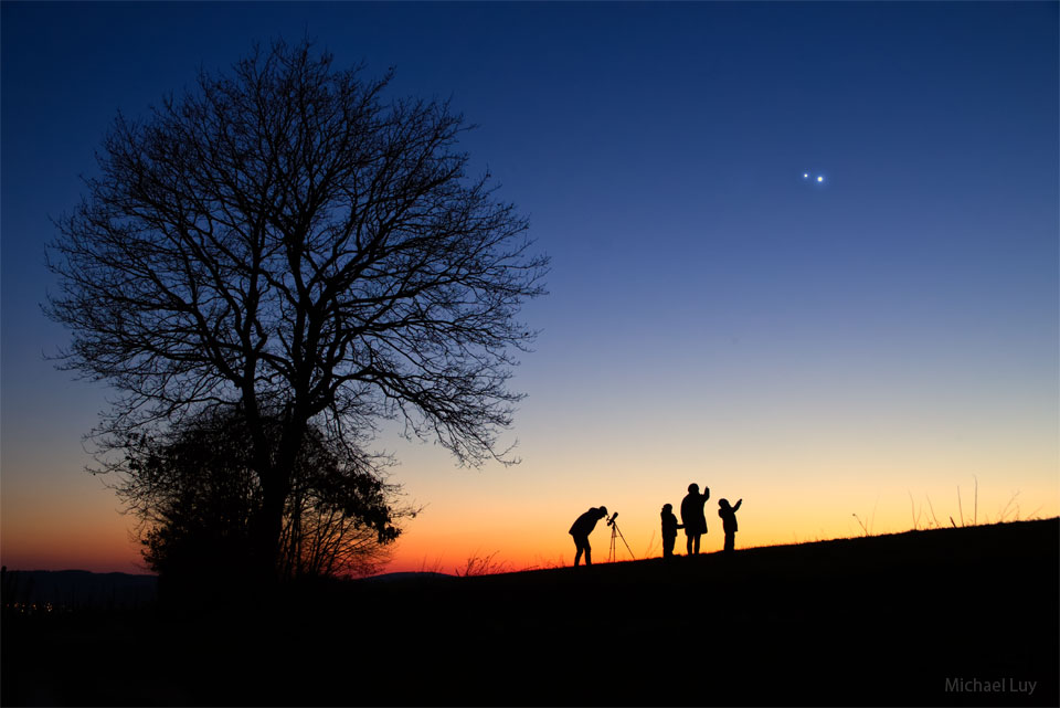 Venus-Jupiter Conjunction (March 15) - The picture shows the Venus-Jupiter conjunction captured in Wiltingen, Germany. This amazing phenomenon was captured by astrophotographer Michael Luy from the Trier Observatory. While Venus is the hottest planet, Jupiter is a massive gas giant. In fact, it is so big that you can fit almost 1400 Venuses in Jupiter. This also means that Venus is much closer to Earth than Jupiter. Venus Jupiter conjunction