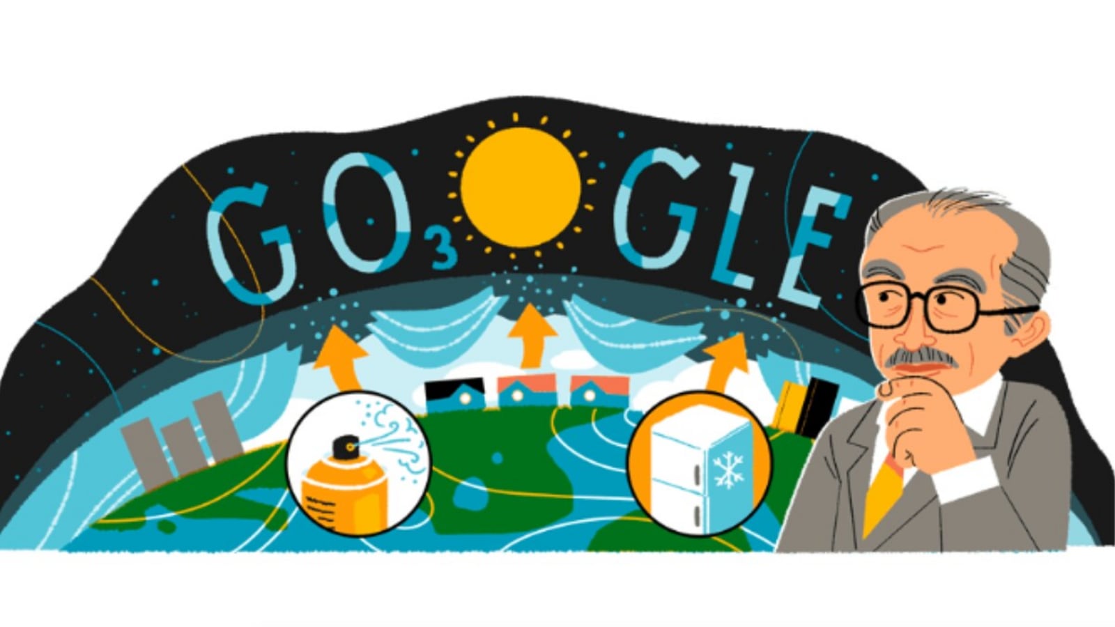 భూమి యొక్క ఓజోన్ పొరను రక్షించడంలో సహాయపడిన మారియో మోలినా పుట్టినరోజును Google Doodle జరుపుకుంటుంది