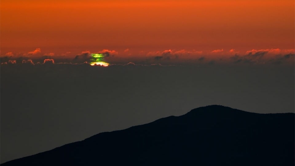 Green flash sunset