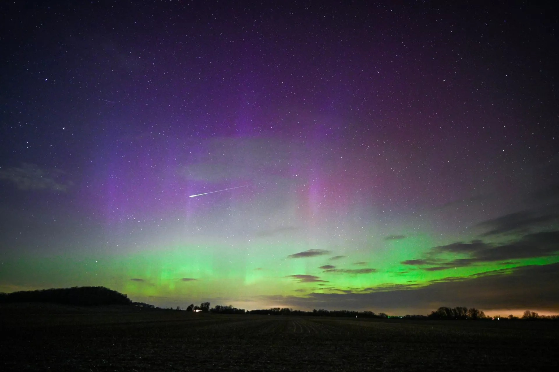 Geomagnetic Storm sparks Auroras (April 25) - Stunning auroras sparked by the G4-class geomagnetic storm were captured from Caceres, Spain. But it wasn’t just Spain where the auroras were visible. According to a report by spaceweather.com, the stunning streaks of light were seen lighting up the sky in Europe, in several parts of the U.S., New Zealand and as far as south of France. Auroras