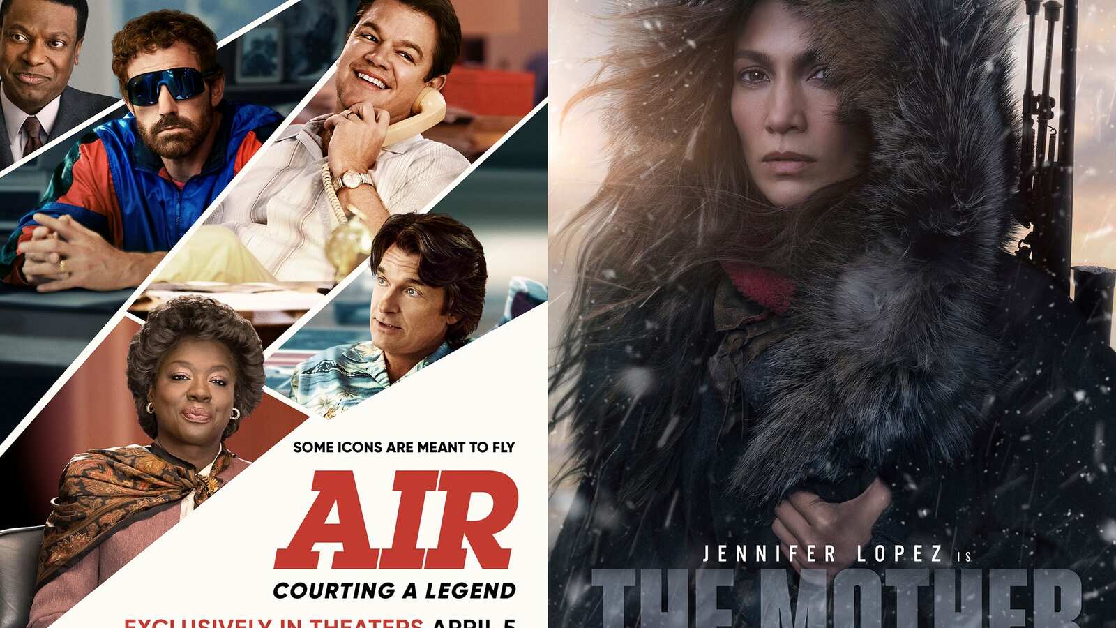 This combination of photos shows promotional art for Netflix