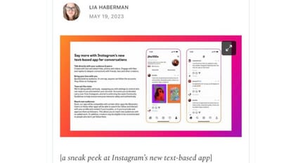 New Instagram's text-based app