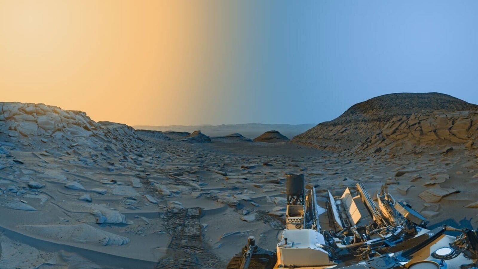 Łazik Curiosity NASA odsyła oszałamiającą pocztówkę z Marsa