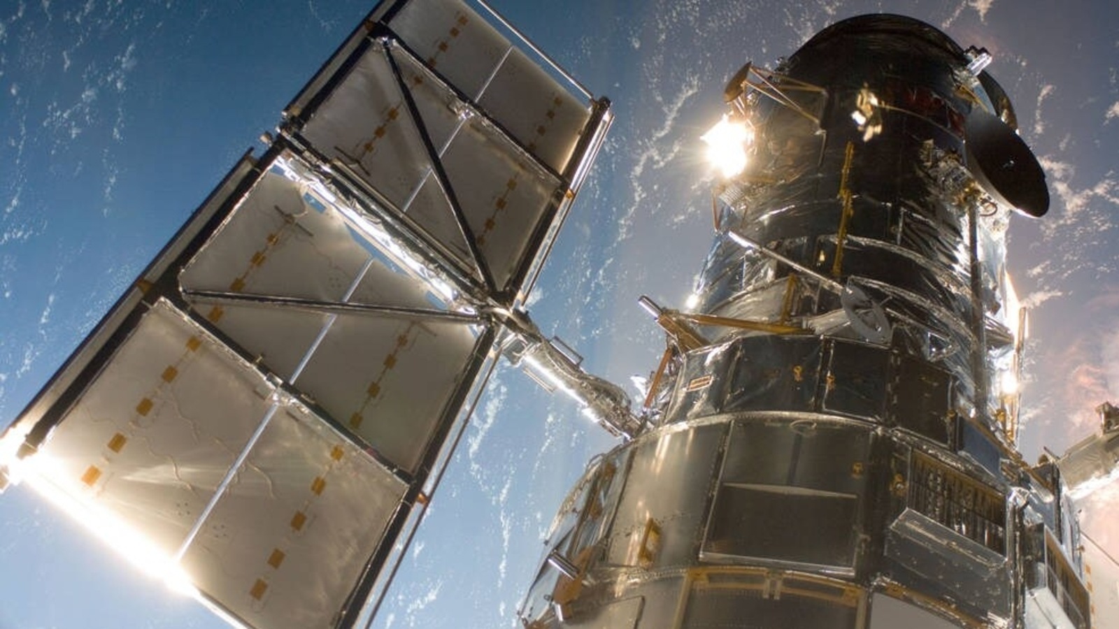 Launched in 1990, the Hubble Space Telescope orbits about 340 miles above Earth. Hubble Space Telescope