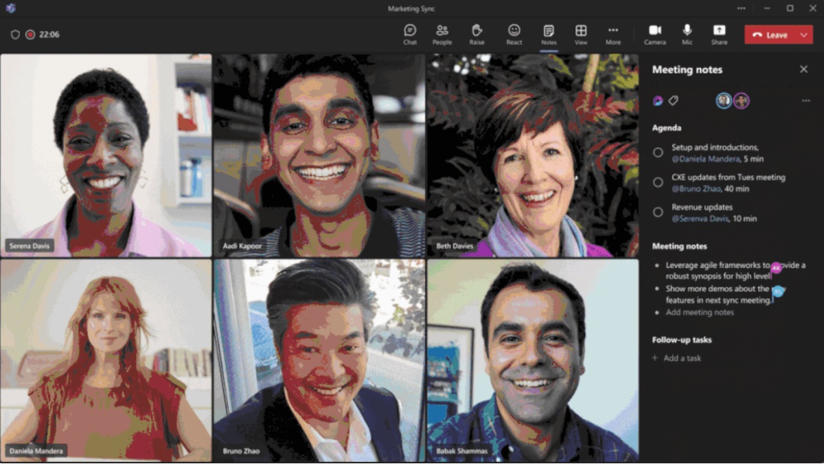 Collaborative notes: Soon, meeting attendees will be able to co-create and collaborate in real time on the meeting agenda, notes, and follow-up tasks. Microsoft