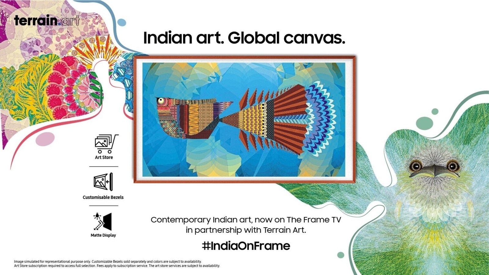 Samsung's The Frame TV functions as a TV when it is turned on and as an art frame when it is not. Samsung's The Frame TV functions as a TV when it is turned on and as an art frame when it is not.