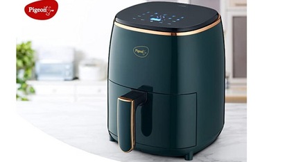 The first one on the list is Pigeon Healthifry Digital Air Fryer, this air fryer has a&nbsp;4.2 litre capacity. Air fryers work by circulating hot air around a food item to create the same crispiness as traditional fried foods. On Amazon it is available at the discounted price of Rs. 3399 instead of Rs.7995.