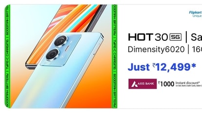 The Infinix Hot 30 5G is priced competitively at Rs. 11,499 and Rs. 12,499 for 8(4GB + 4GB Virtual)+ 128 GB and 16(8GB+ 8GB Virtual) +128 GB variants respectively.