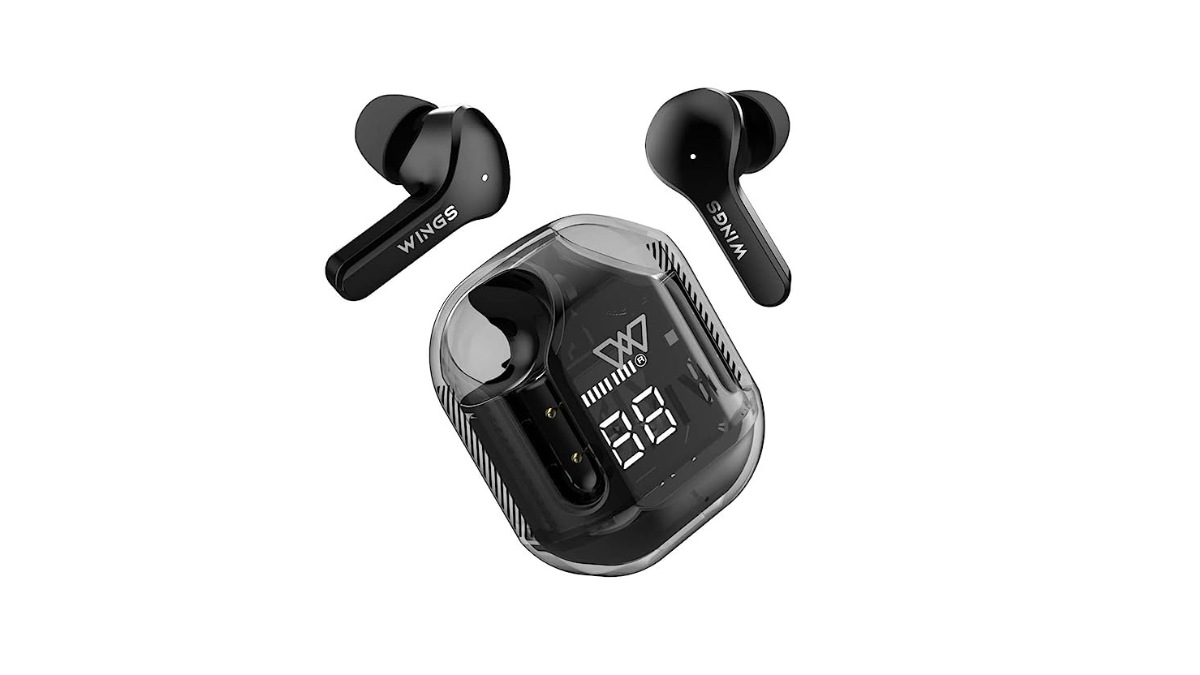 Wings Phantom 345: The earbuds come with a digital battery display and have a see-through case. It has a battery life of up to 50 hours of total playtime, including 10 hours of earbuds playtime. It has a low latency of 40ms. The original price of the buds is Rs. 2999, but from Amazon, you can get it for Rs. 1299. Wings Phantom 345: The earbuds come with a digital battery display and have a see-through case. It has a battery life of up to 50 hours of total playtime, including 10 hours of earbuds playtime. It has a low latency of 40ms. The original price of the buds is Rs. 2999, but from Amazon, you can get it for Rs. 1299.