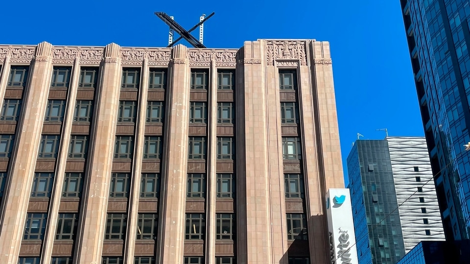 Musk unveiled a new “X” logo to replace Twitter’s famous blue bird as he remakes the social media platform he bought for $44 billion last year. The X started appearing at the top of the desktop version of Twitter on Monday. X