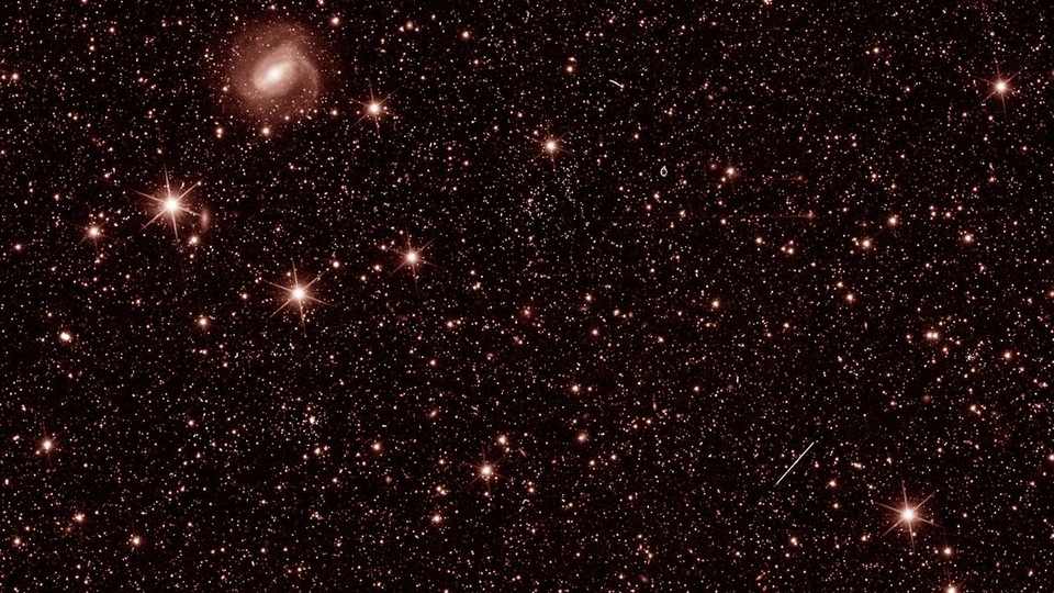 A test photo taken by the Euclid Space Telescope to check the workings of the Near Infrared Spectrometer and Photometer (NISP) instruments. Euclid Space Telescope