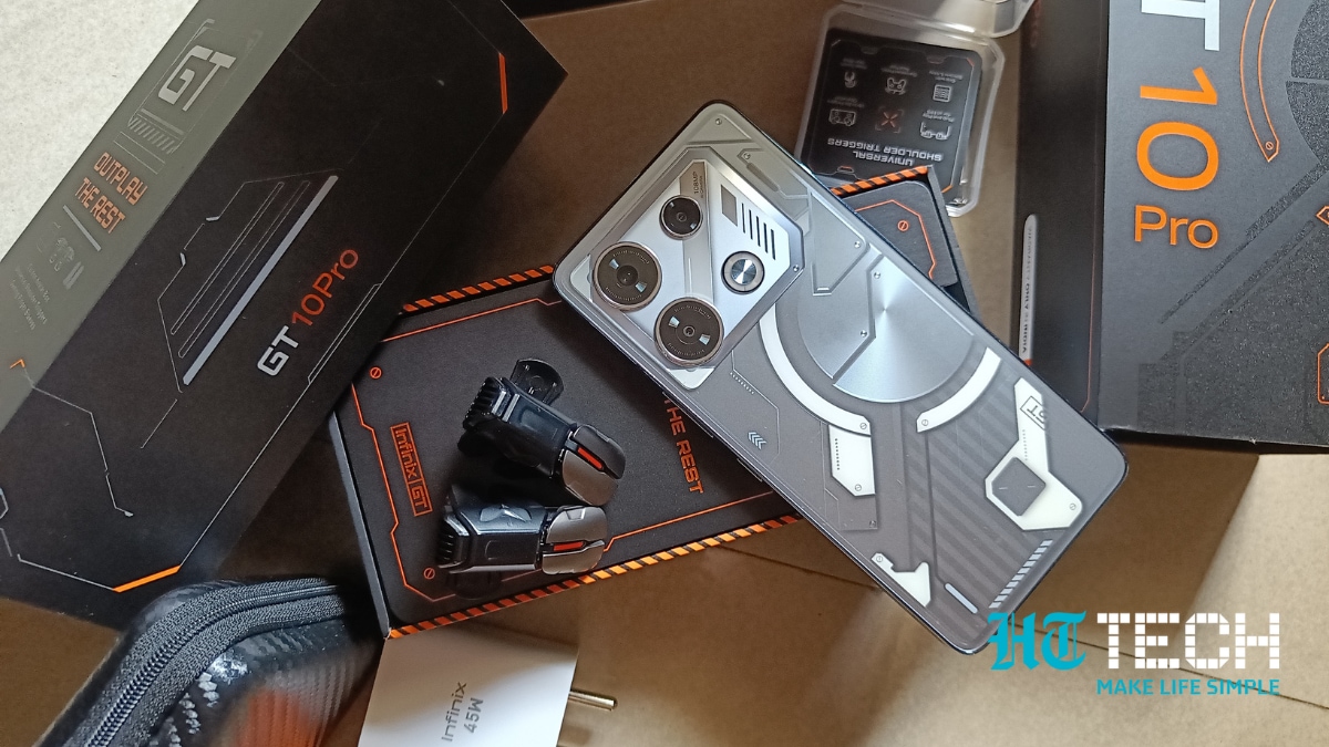 The smartphone comes with a 45W charger, a phone case, and a glass screen guard. It included another box which contained gaming tools, and importantly, two shoulder triggers and finger sleeves! Just finding that in the box was an amazing feeling. Something extra, a value-add is always appreciated. Note that only the first 5000 users will get this extra gaming toolbox. The smartphone comes with a 45W charger, a phone case, and a glass screen guard. It included another box which contained gaming tools, and importantly, two shoulder triggers and finger sleeves! Just finding that in the box was an amazing feeling. Something extra, a value-add is always appreciated. Note that only the first 5000 users will get this extra gaming toolbox.