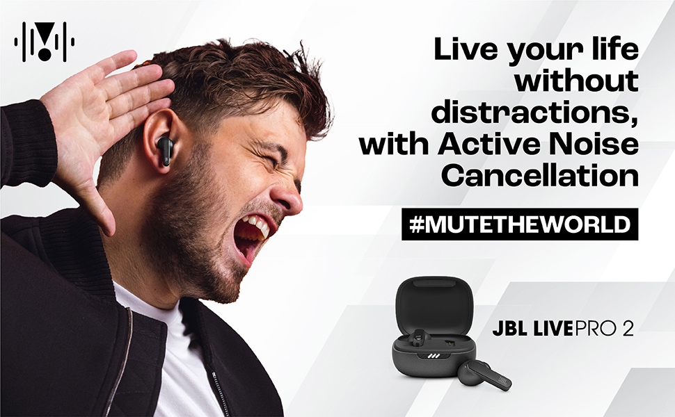 The JBL Live Pro 2 TWS earbuds feature True Adaptive Noise Cancelling technology to eliminate distractions and Smart Ambient mode to stay aware of surroundings. The JBL Live Pro 2 TWS earbuds feature True Adaptive Noise Cancelling technology to eliminate distractions and Smart Ambient mode to stay aware of surroundings.