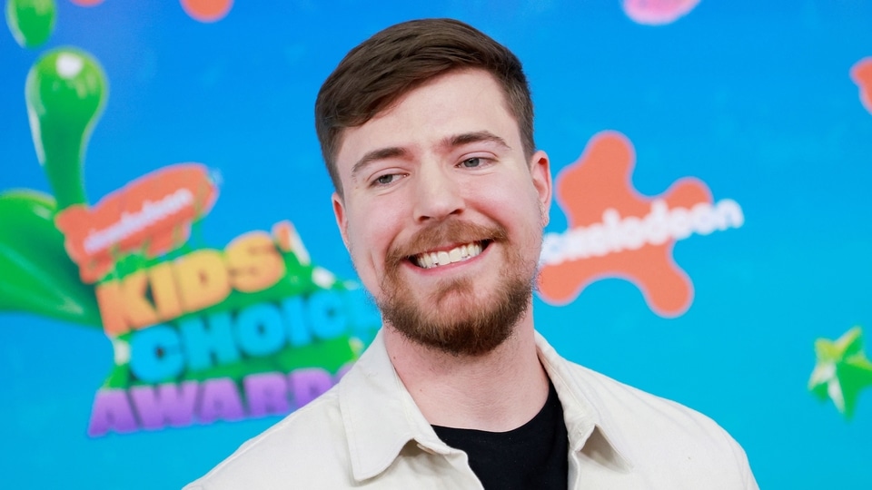 (FILES) US YouTube personality Jimmy Donaldson, better known as MrBeast, arrives for the 36th Annual Nickelodeon Kids' Choice Awards at the Microsoft Theater in Los Angeles, on March 4, 2023. (Photo by Michael Tran / AFP)