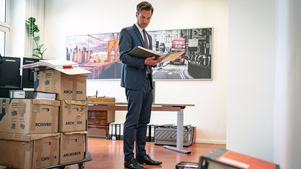 The Central Office of Cyber-Crime Bavaria Chief Public Prosecutor Nino Goldbeck at his office in Bamberg, Germany, on May 4. Public Prosecutor Nino Goldbeck