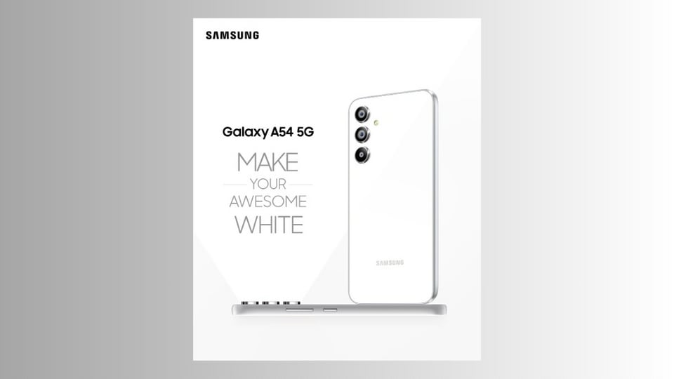 Catch a glimpse of Samsung Galaxy A54's new white color.