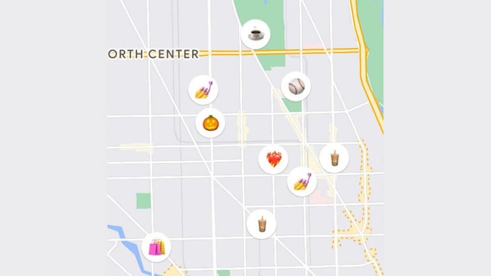 Google Maps to add a new custom emoji feature for a list of saved locations in the app.