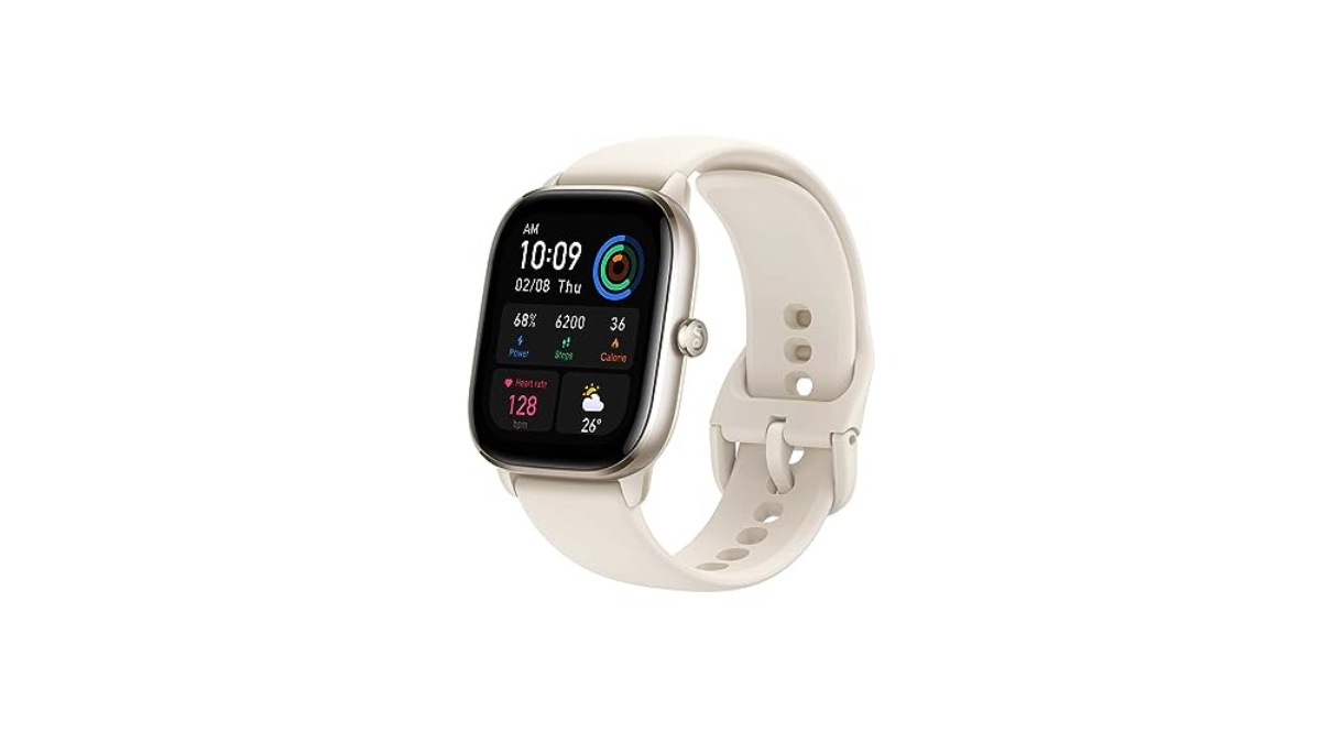 Amazfit GTS 4 Mini: The smartwatch comes with a 1.65-inch HD AMOLED display. It has a 15-day battery life with 24-hour health monitoring that tracks your heart rate, SpO2, stress, and more. It comes with 120 plus sports modes and smart recognition which records distance, speed, heart rate changes, calories burned, etc. The smartwatch retails for Rs.10999, however, you can get it for Rs.7999, on Amazon, giving you a massive discount of 27 percent. Amazfit GTS 4 Mini: The smartwatch comes with a 1.65-inch HD AMOLED display. It has a 15-day battery life with 24-hour health monitoring that tracks your heart rate, SpO2, stress, and more. It comes with 120 plus sports modes and smart recognition which records distance, speed, heart rate changes, calories burned, etc. The smartwatch retails for Rs.10999, however, you can get it for Rs.7999, on Amazon, giving you a massive discount of 27 percent.