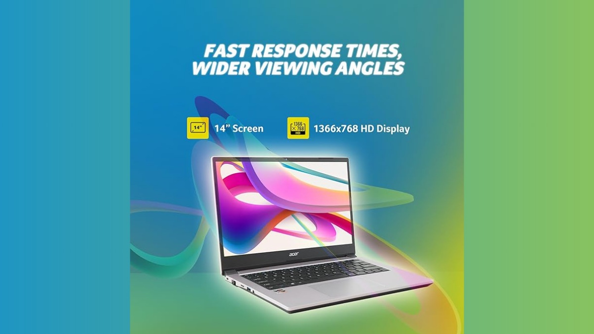 The Acer One 14 laptop, originally priced at Rs. 36,999, is currently available on Amazon at a discounted price of Rs. 26,990. This offer comes with the convenience of EMI options, starting at just Rs. 1,309, and also includes a No Cost EMI plan for eligible buyers. The Acer One 14 laptop, originally priced at Rs. 36,999, is currently available on Amazon at a discounted price of Rs. 26,990. This offer comes with the convenience of EMI options, starting at just Rs. 1,309, and also includes a No Cost EMI plan for eligible buyers.