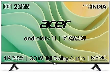 Acer 4K Smart LED TV: This is a 50 inches series 4K Ultra HD Android Smart LED TV. you can get a discount of 34 percent on this product on Amazon. After the discount, you can buy it for Rs. 26999, although the original price of this smart TV is Rs.40990. Amazon is also offering an exchange offer of Rs.2590 on this product. Acer 4K Smart LED TV: