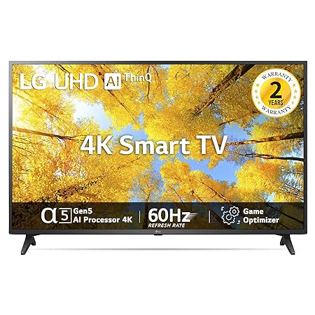 LG 55 inches Smart TV: LG 55 inches smart TV is a 4K Ultra HD Smart LED TV featuring WebOS 22. It is available on Amazon with an amazing discount of 48 percent. The base pruce of this product is Rs. 79990, but after the price cut you can buy it for Rs. 41990. You can reduce the price further by availing various exchange and bank offers. Amazon is offering an exchange offer of Rs.2590. You can also get a Rs. 1000 instant Discount on OneCard Credit Card Non-EMI transactions on a minimum purchase value of Rs.35000. LG 55 inches Smart TV