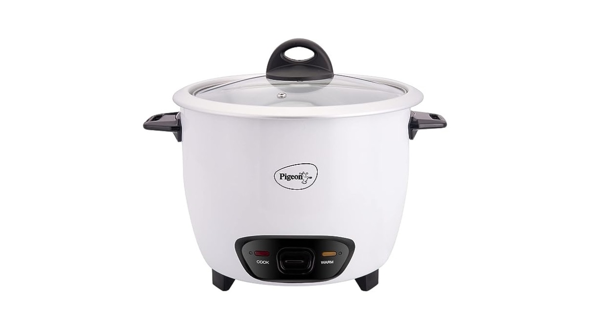 Pigeon by Stovekraft Joy 1.8 Liter Electric Rice Cooker: Customers can get a 45% initial discount on the Pigeon by Stovekraft Joy 1.8 Liter Electric Rice Cooker which reduces its price to Rs. 1699 from Rs. 3095. Rice Cooker 1.8 Litre Comes with Strong and Sturdy Body and Micro Switch Control to Keep your food warm for up to 5 Hours. Pigeon by Stovekraft Joy 1.8 Liter Electric Rice Cooker: Customers can get a 45% initial discount on the Pigeon by Stovekraft Joy 1.8 Liter Electric Rice Cooker which reduces its price to Rs. 1699 from Rs. 3095. Rice Cooker 1.8 Litre Comes with Strong and Sturdy Body and Micro Switch Control to Keep your food warm for up to 5 Hours.