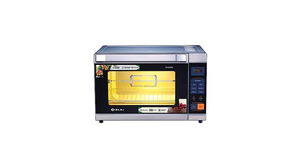 Bajaj 50 Litre Digital Oven Toaster: It is a 50-litre convection oven which features a motorised rotisserie, Digital display and touch controls, convection mode and more. The microwave comes with 2 cooking trays, food and crumb tray, tray and rotisserie handle, a barbeque tray, 4 skewer rods, a long rotisserie skewer with 2 forks, a tong for cooking tray, a tong for rotisserie and a baking tray. The Bajaj oven retails for Rs.17250, however, you can get it for Rs.9999, giving you a 42 percent discount. Bajaj 50 Litre Digital Oven Toaster: It is a 50-litre convection oven which features a motorised rotisserie, Digital display and touch controls, convection mode and more. The microwave comes with 2 cooking trays, food and crumb tray, tray and rotisserie handle, a barbeque tray, 4 skewer rods, a long rotisserie skewer with 2 forks, a tong for cooking tray, a tong for rotisserie and a baking tray. The Bajaj oven retails for Rs.17250, however, you can get it for Rs.9999, giving you a 42 percent discount.