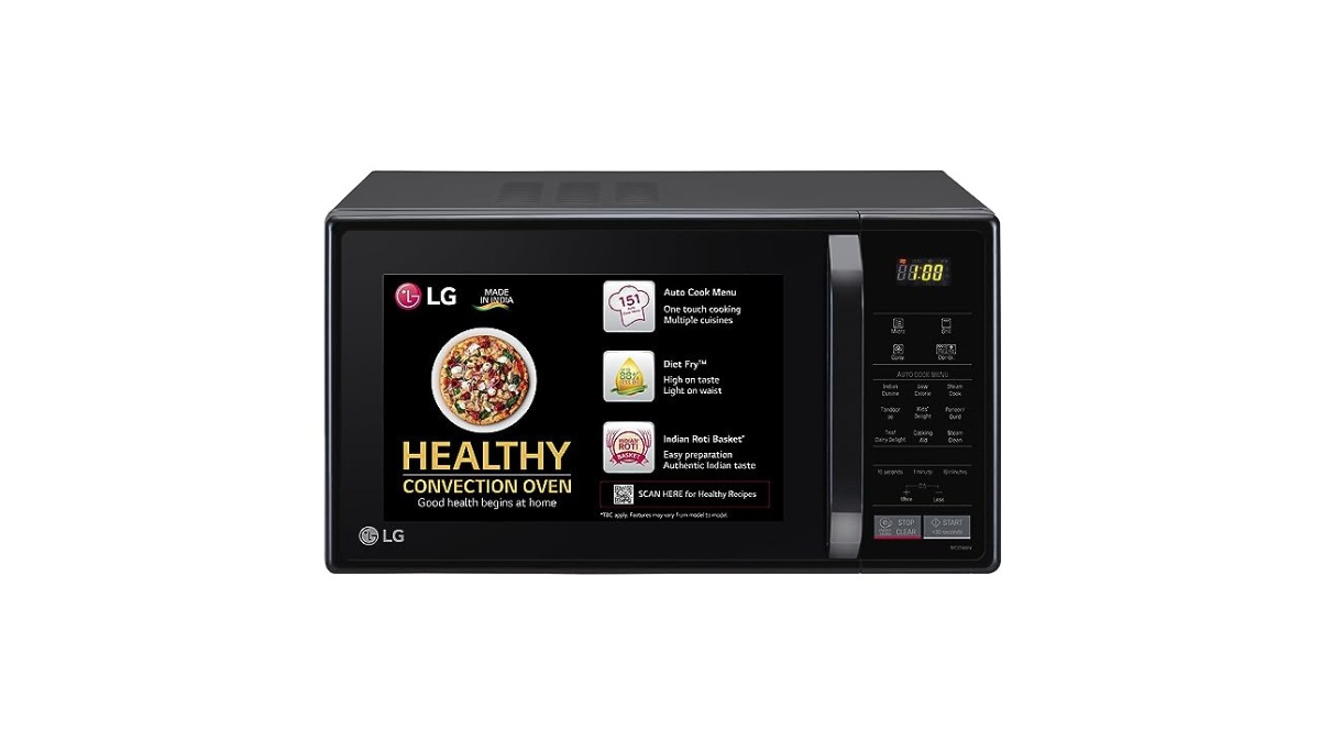 LG 21 L Convection Microwave: This microwave is perfect for a small family. It can be used for baking, grilling, reheating, defrosting and cooking. It is equipped with a Quartz heater which laminated the risk for hand injury. It also has I-wave technology for healthy cooking. It also has 151 auto cook menu which has various preset modes for effortless cooking. The LG microwave retails for Rs.14499, but, from Amazon, you can get it for Rs.9999, giving you a 31 percent discount. LG 21 L Convection Microwave: This microwave is perfect for a small family. It can be used for baking, grilling, reheating, defrosting and cooking. It is equipped with a Quartz heater which laminated the risk for hand injury. It also has I-wave technology for healthy cooking. It also has 151 auto cook menu which has various preset modes for effortless cooking. The LG microwave retails for Rs.14499, but, from Amazon, you can get it for Rs.9999, giving you a 31 percent discount.