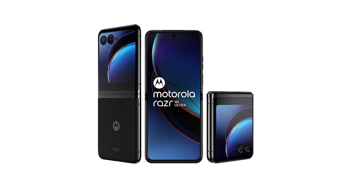 Motorola Razr 40 Ultra: The smartphone features a 6.9-inch full-HD+ pOLED screen with 3.6-inch cover display. It is powered by a Snapdragon 8+ Gen 1 chipset and a 3800mAh battery which has 30W charging support. it features a 12MP primary camera and a 13MP ultra-wide-angle camera along with a 32MP macro vision camera. The smartphone retails for Rs.119999 and during the Amazon sale, you can get it for Rs.72999 including bank offers. Motorola Razr 40 Ultra: The smartphone features a 6.9-inch full-HD+ pOLED screen with 3.6-inch cover display. It is powered by a Snapdragon 8+ Gen 1 chipset and a 3800mAh battery which has 30W charging support. it features a 12MP primary camera and a 13MP ultra-wide-angle camera along with a 32MP macro vision camera. The smartphone retails for Rs.119999 and during the Amazon sale, you can get it for Rs.72999 including bank offers.