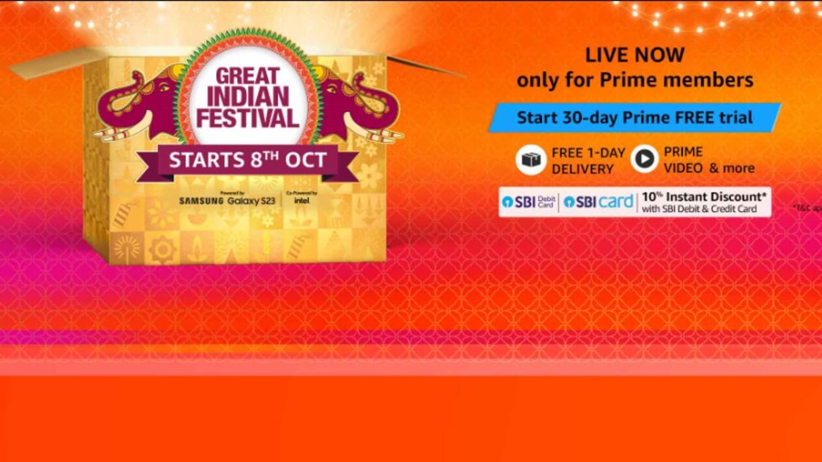 Amazon Great Indian Festival Sale 2023 highlights Prime members